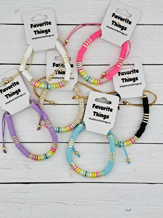 Colorful Fimo Bead Bracelet