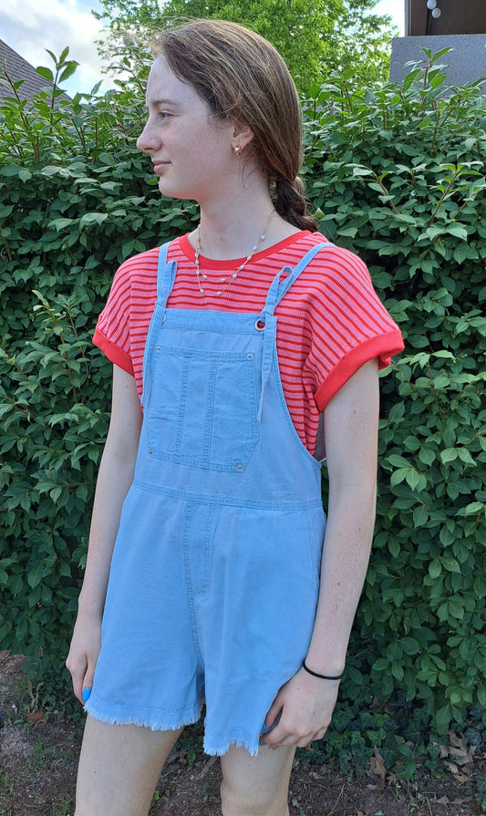 Lightweight Washed Denim Romper M and L