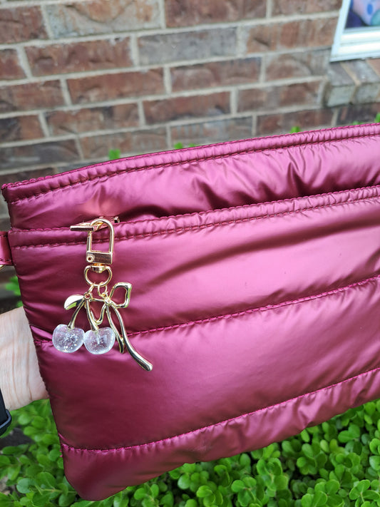 Clearly Cherry Bag Charm