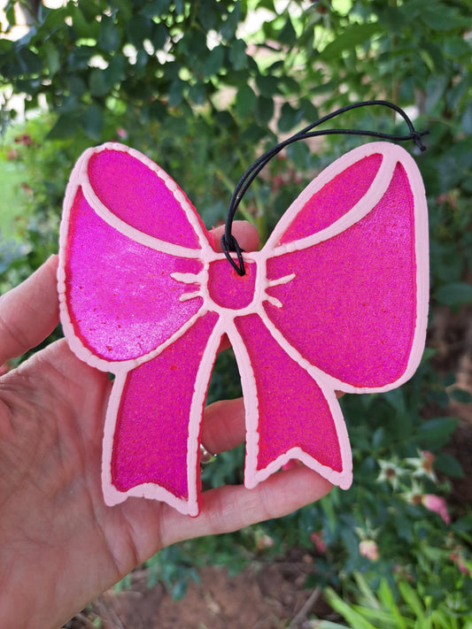 Pink Bow Freshie - Pink Trim