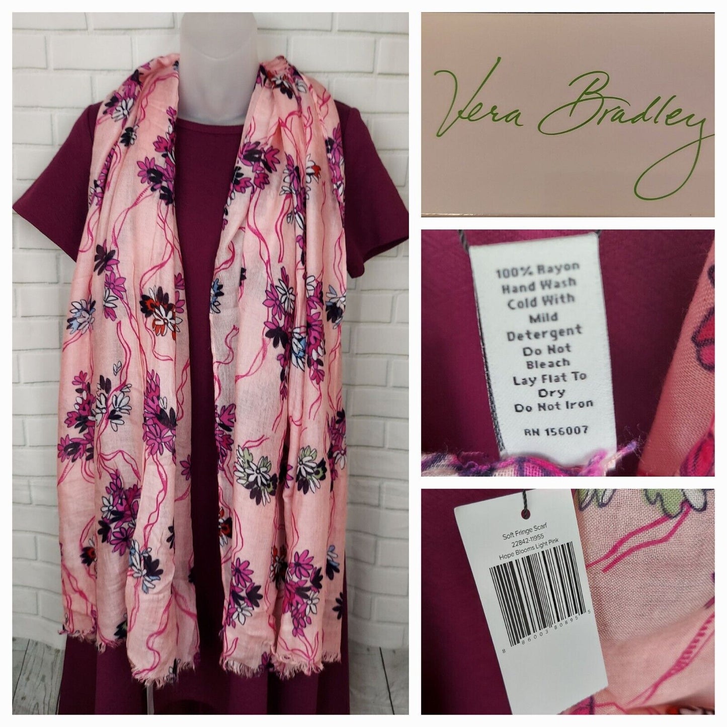 Scarf - Pink - Hope Blooms