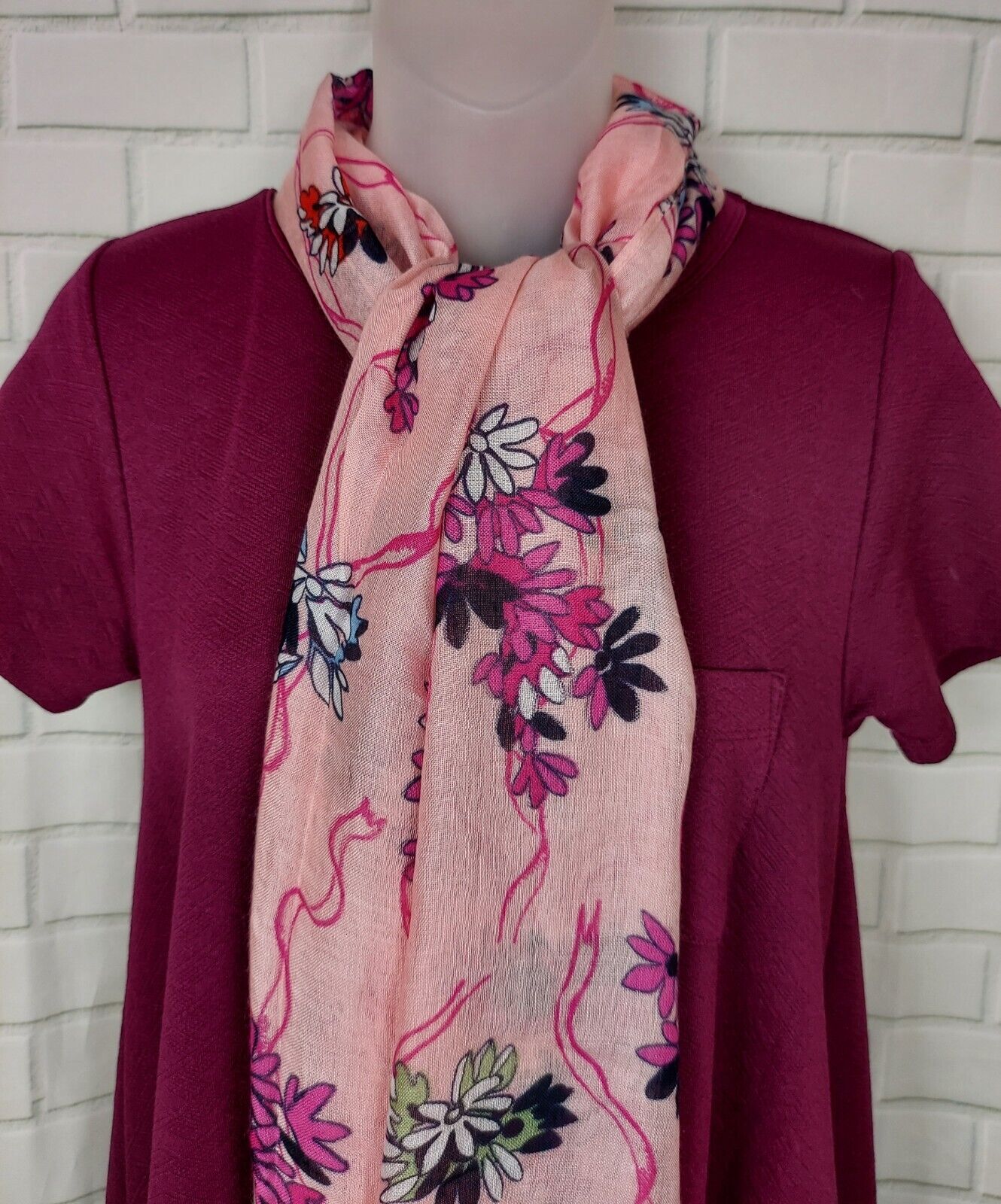 Scarf - Pink - Hope Blooms