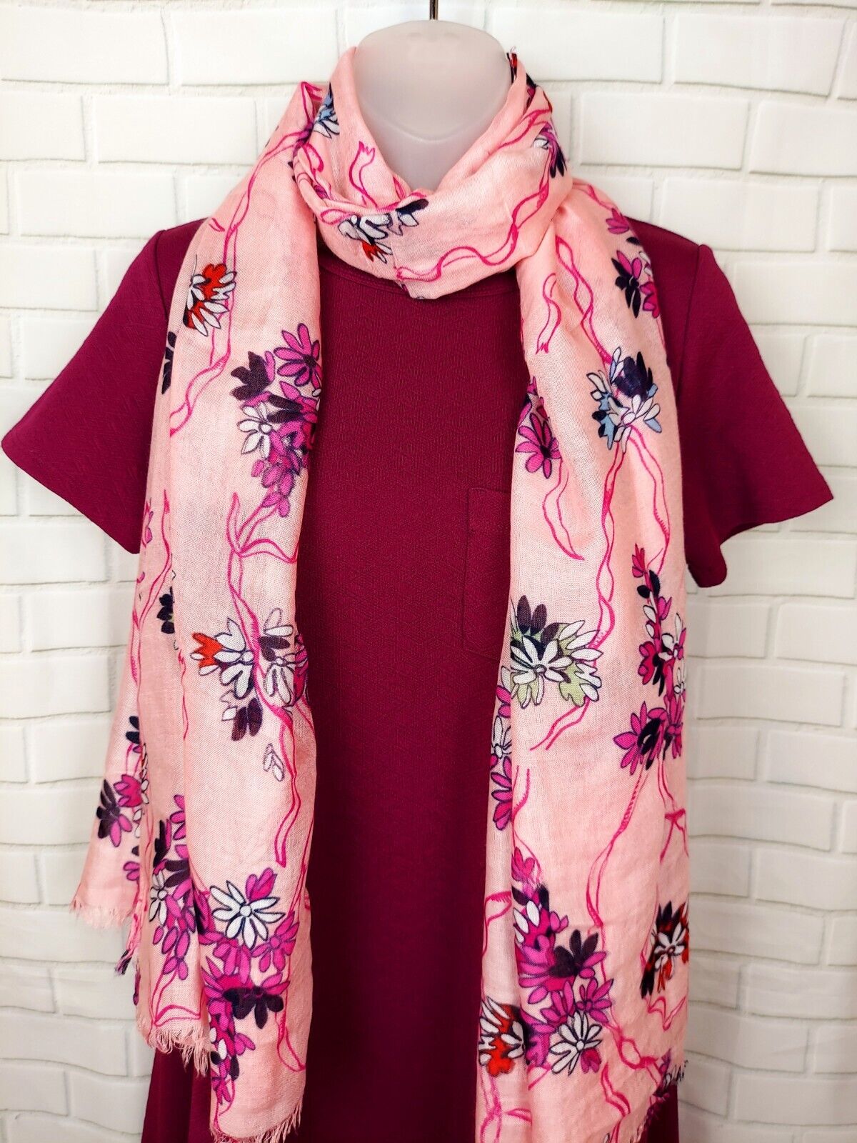 Scarf - Pink - Hope Blooms