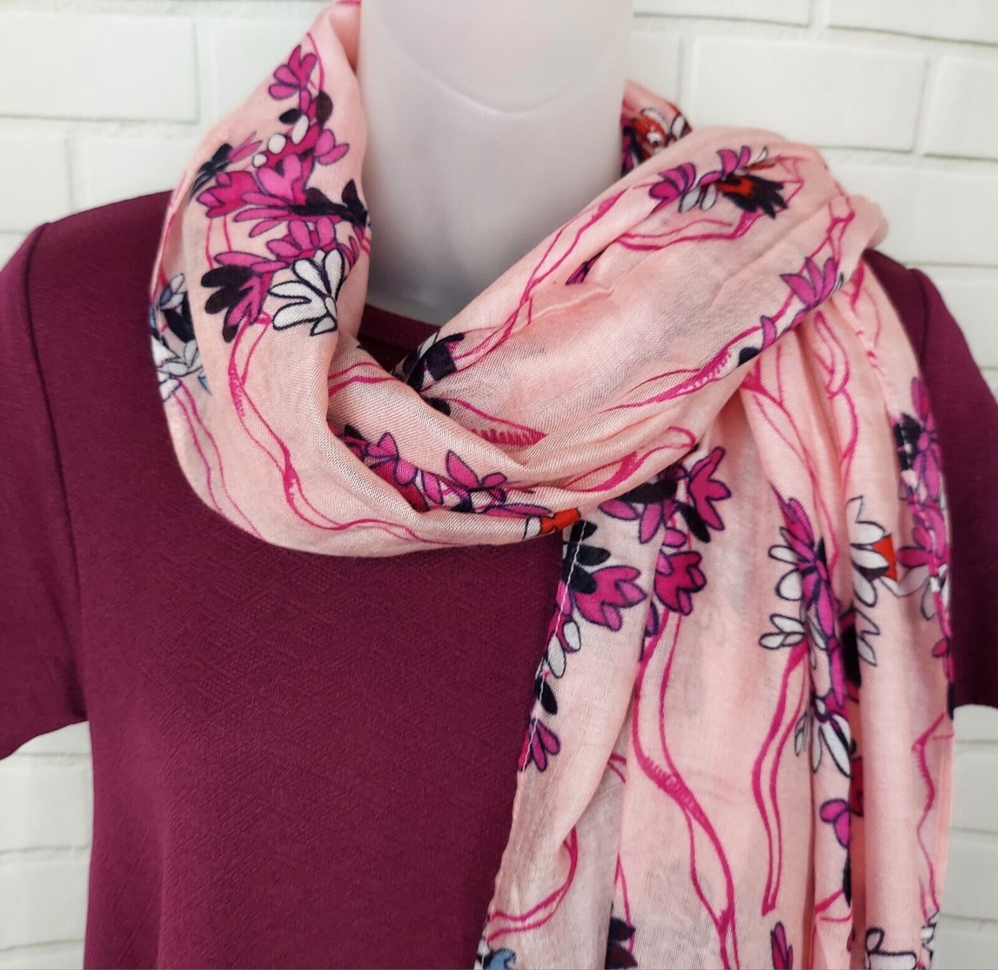 Scarf - Pink - Hope Blooms