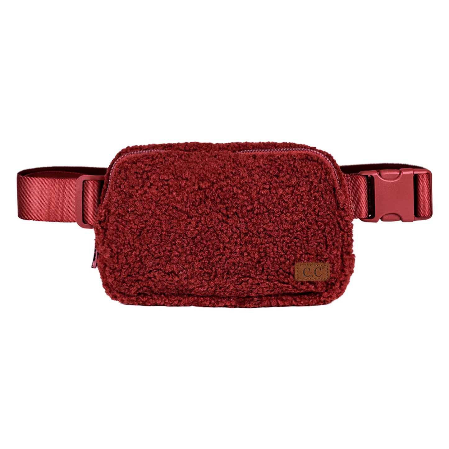 Burgundy CC Sherpa Belt Bag