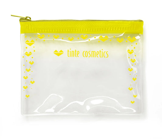 Yellow Tinte Hearts Mini Zip Top Bag