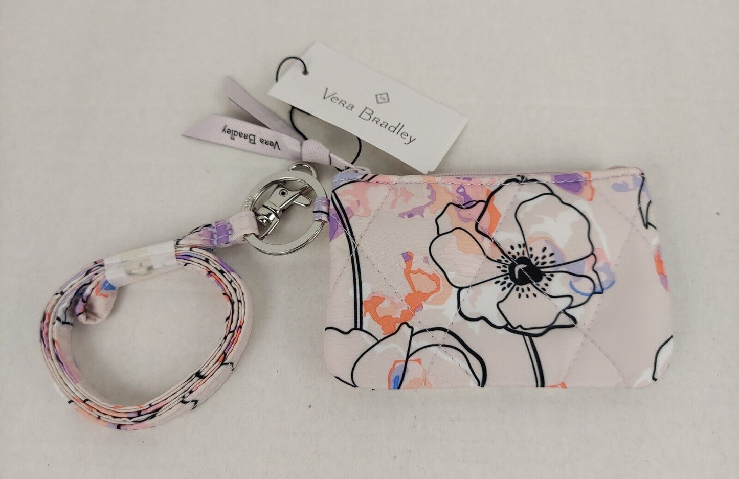 Zip ID & Lanyard - Anemone Watercolor Ultralight