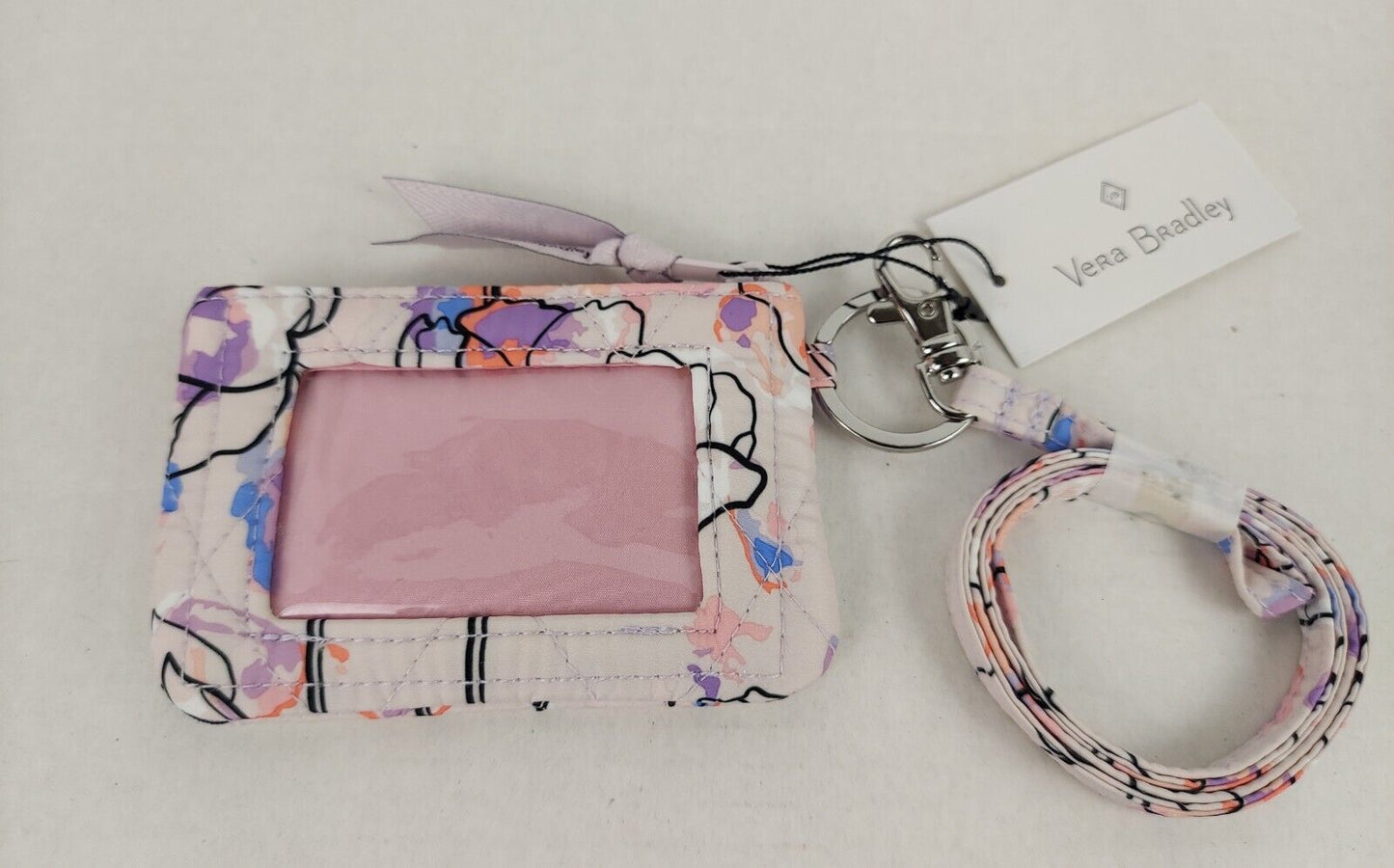 Zip ID & Lanyard - Anemone Watercolor Ultralight